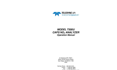 TAPI - Model T500U - CAPS Trace-level NO2 Analyzer with NumaView™ Software - Manual