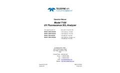 TAPI - Model T100H - High Range UV Fluorescence SO2 Analyzer - Manual