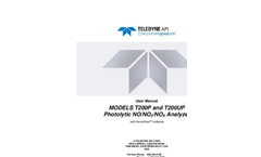 TAPI - Model T200P - Photolytic NO/NO2/NOX Analyzer - Manual