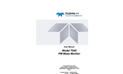 TAPI - Model T640 - PM Mass Monitor - Manual