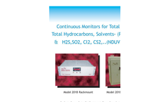 PID Analyzers - Model 201B - Rackmount and Wallmount Continuous Gas Analyzer - Brochure