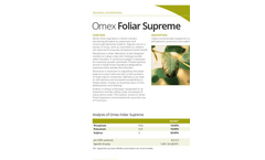Supreme - Concentrated Suspension Foliar Fertiliser - Brochure