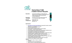 TechnoClean - F-800 - 8 Gallon Solvent Recycler Brochure