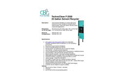 TechnoClean - F-2500 - 25 Gallon Solvent Recycler Brochure