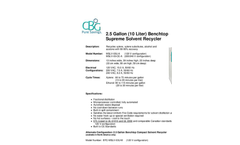 2.5 Gallon (10 Liter) - Benchtop Supreme Solvent Recycler Brochure