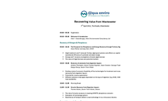 Programme:  Recovering Value from Wastewater