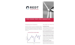 REDT - Wind Energy Storage Datasheet
