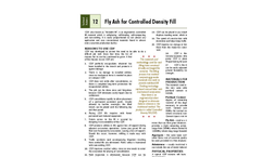 Fly Ash for Controlled Density Fill - Technical Bulletin