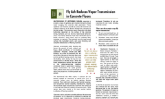 Fly Ash Reduces Vapor Transmission in Concrete Floors - Technical Bulletin