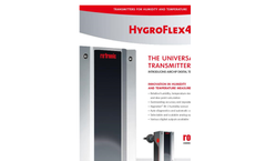 Model HF-series - Rotronic Combined Temperature and Humidity Transmitters- Brochure