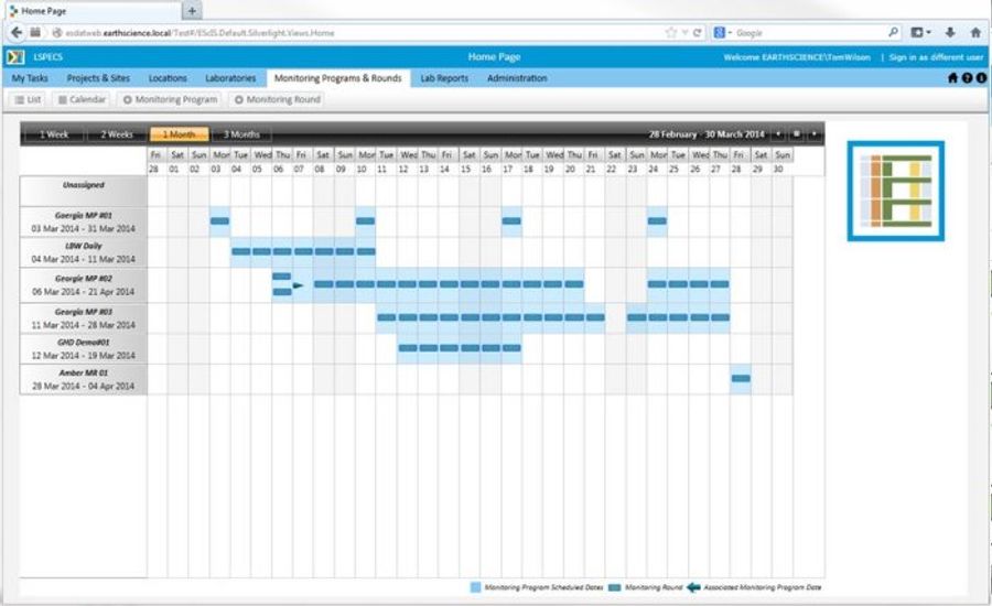 Figure 3: LSPECS Monitoring Program Schedule Planner
