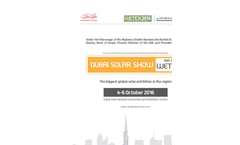Dubai Solar Show 2016 - Part of WETEX - Brochure