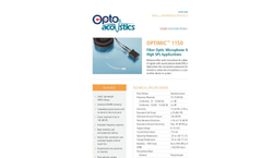 Optimic - Model 1150 - Miniature Fiber Optic Microphone Brochure