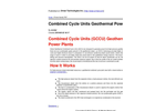 Combined Cycle Units Geothermal Power Plants – Brochure