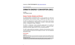 Binary Geothermal Power Plant – Brochure