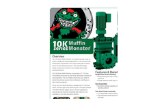 Muffin Monster - Model 10K - In-line/Open-Channel Grinders - Data sheet