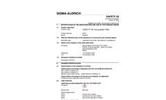 ORBO - 20811 - 80 Isocyanate Filter Material Safety Data Sheet
