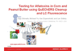 Testing for Aflatoxins in Corn and Peanut Butter using QuEChERS Cleanup and LC Fluorescence