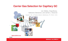 Carrier Gas Selection for Capillary GC
