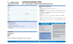 The Offshore Wind Supply Chain 2010 - Exhibitor Booking Form