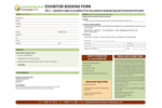 Sustainable Agricultural Partnerships 2010 - Exhibitor Registration Form Brochure