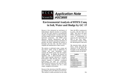 GC3005 Environmental Analysis of BTEX Compounds in Soil, Water, and Sludge by GC/PID - Application Notes