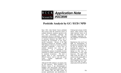 GC3006 Pesticide Analysis by GC/ECD/NPD & FID - Application Notes