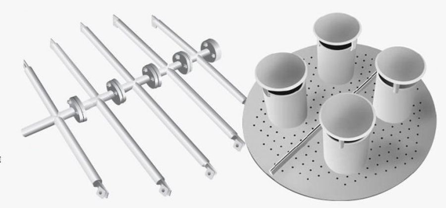 Orifice/Riser Distributors, Pan & Plate Types