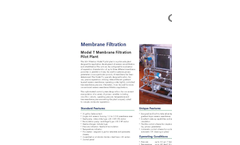 GEA Filtration - Model T - Membrane Filtration Pilot Plant - Spec Sheet