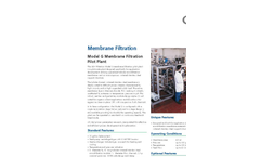 GEA Filtration - Model G - Membrane Filtration Pilot Plant - Spec Sheet