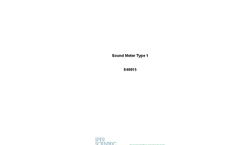 Model Type 1 - 840015 - Sound Meter - Manual