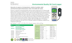 Model 850071 - Environmental Quality SD Card Logger - Datasheet