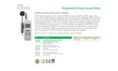 Sper Scientific - Model 840012 - Detachable Probe Sound Meter - Datasheet