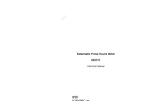 Sper Scientific - Model 840012 - Detachable Probe Sound Meter - Instruction Manual