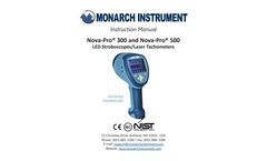 Nova-Pro - Model 500 - LED Stroboscope/Tachometer with NIST Certificate -  Manual