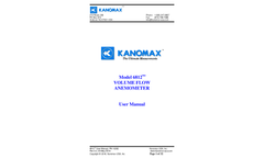Kanomax Anemomaster - Model 6812 - Volume Flow Anemometer - User Manual