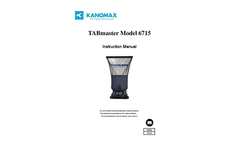Kanomax TABmaster - Model 6715 - Airflow Capture Hood - User Manual