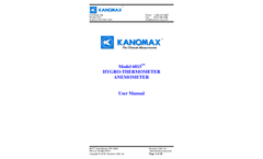 Kanomax - Model 6815 - Hygro-Thermometer Anemometer - User Manual