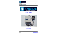 Kanomax - Model AT400 and TAT420 - Vane Type Airflow Transmitter - Manual