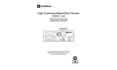 Kanomax - Model 3443 - Light Scattering Digital Dust Monitor - Operation Manual