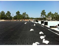 Project - AirDrain for Natural Turf Installed on Rooftop Sports Field Parking Garage