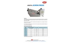  	Krofta - Screw Press - Brochure