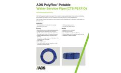 ADS PolyFlex Potable Water Service Tubing CTS - Product Sheet