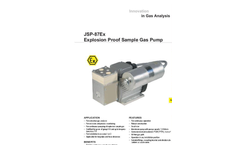 JCT - Model JSP-87Ex - Explo­sion Proof Sam­ple Gas Pump - Datasheet