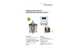 JDS & JDSB Detonation Barrier & Heated Detonation Barrier Datasheet