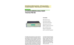 JCT - Model JFID-ES THC/VOC - Total Hydrocarbon Analyzer - Datasheet