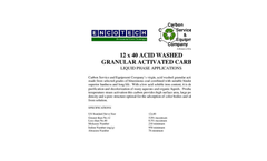12 x 40 Acid Washed Granular Activated Carbon Brochure
