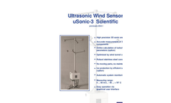Model uSonic-3 - Scientific Ultrasonic Anemometer Brochure