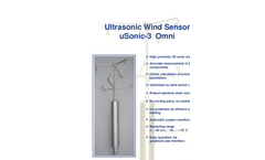 Model uSonic-3 Omni - Ultrasonic Anemometer Brochure