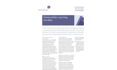 Sustainability Reporting Checklist